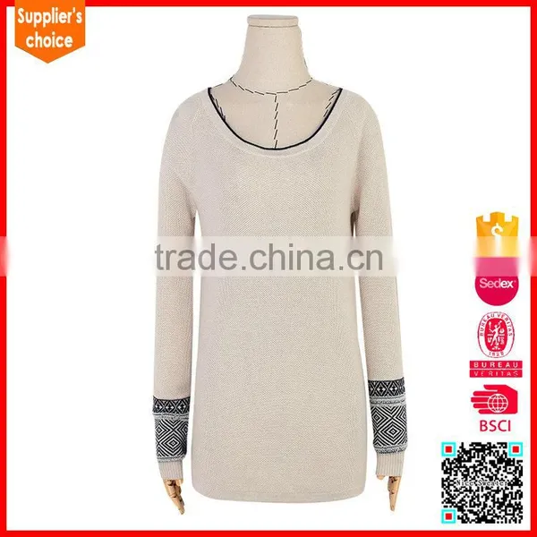 Latest Design Cashmere Knitted Sweaters Jumpers 100 % Cashmere Sweater Women photo-3