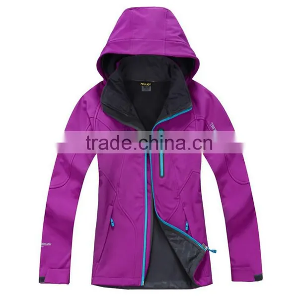 100 Polyester Women Outdoor Sportswear Jacket Soft Shell Jacket photo-4
