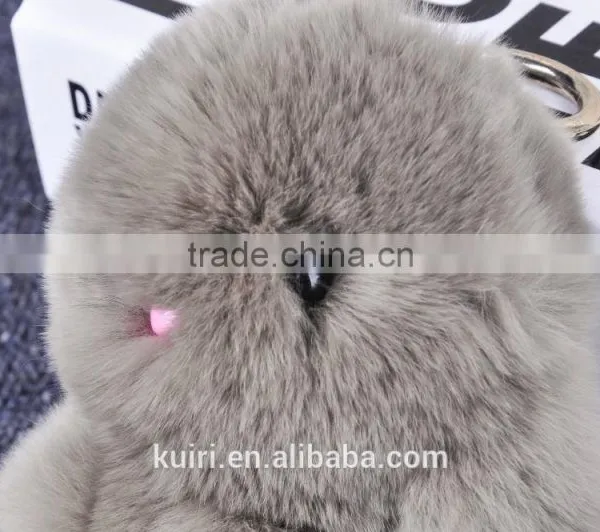 2017 Hot Sales Type Funny Rabbit Fur Dolls Bag Charms Woman Rex Rabbit Fur Poms Colourful Bag Pendant photo-3