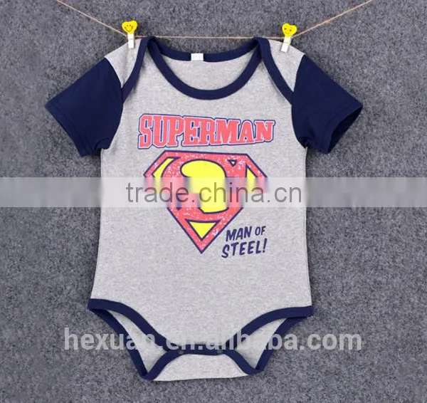 New Design 4 Pack Short Sleeve Funny Baby Romper photo-5
