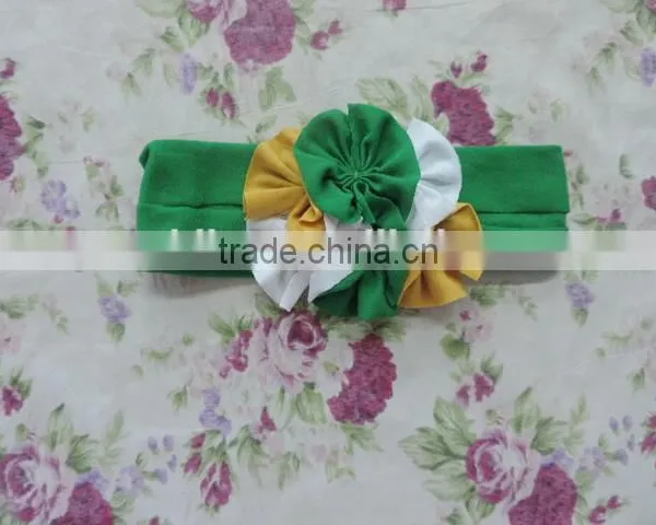 2016 Newest and Fashion Elastic Hair Band,three Flower Shape Headband,bright Colorful Hair Band With Elastic photo-5