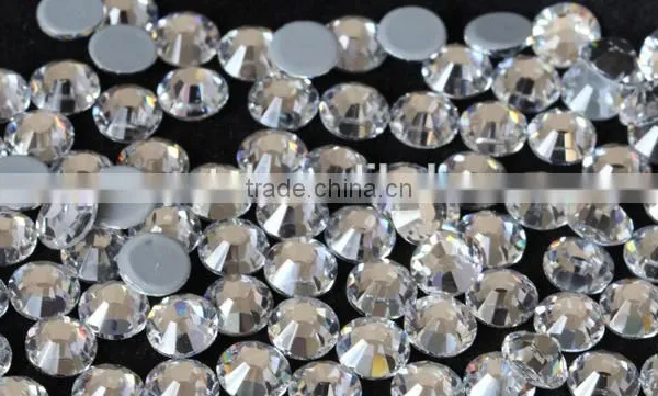 Ss6-ss30 Crystal Clear Round Iron on Flatback Wholesales Hotfix Rhinestone photo-3