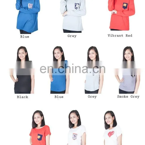 Women's T-shirt Short and Long Sleeve With Pocket Crew Neck Comfort All Sizes photo-2