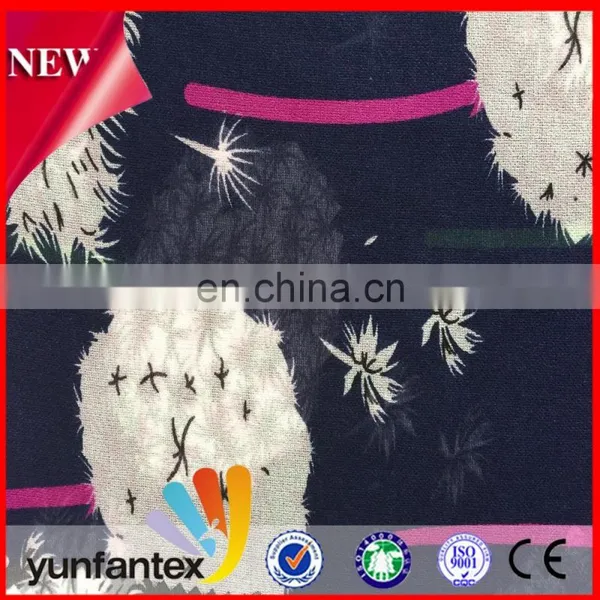 2016 the Latest 100% Rayon Flower Printed Fabric for Woman Dress photo-2