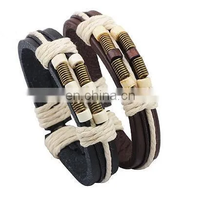 Personality Wooden Bead Bracelet Hand Woven Bracelet