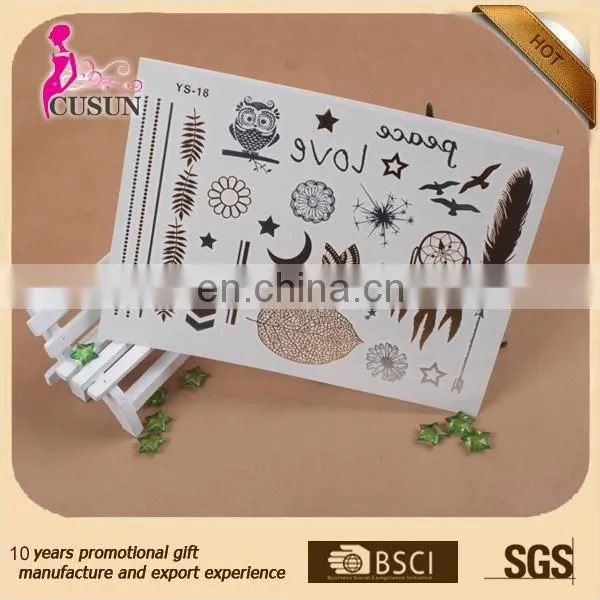 Gold/Silver Body Jewelry Sticker Deco Non-toxic Metallic Temporary Tattoo photo-5