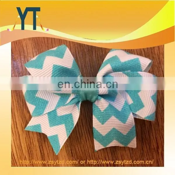 Chevron Style Boutique Hair Bow/barrette/hair Pin With Various Clip