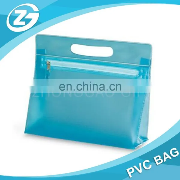 Custom Zipper Closure Die-cut Handle Cosmetic PVC Bag photo-6