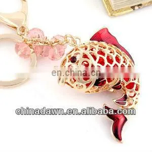 Fashion Gift Rhinestone Carp Keychain CD-KD008