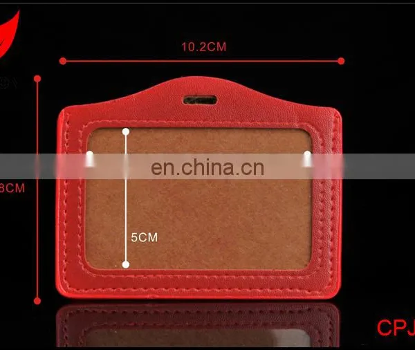 Factory Supply Good Quality Leather Name ID Card Holder photo-5