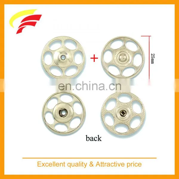 Fashion Zinc Alloy Round Sewing on Snap Button for Coat photo-5