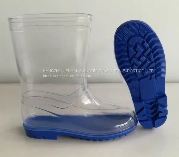 Hi-Q Kid Transparent Boots, Children Transparent Rain Boot, Kid 100%Transparent Boots,Cheap Child Rain Boots photo-3