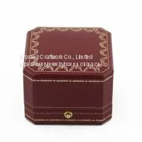 Luxury Design Texture Paper Ring Jewelry Box Small Plastic Jewelry Box With Hot Stamping Logo
