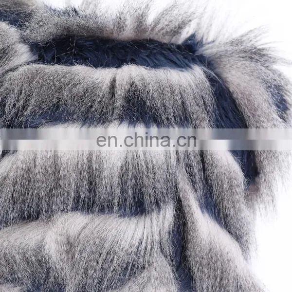 High Quality Soft Faux Peacock Fur Rectangle Decorative Pillow photo-6