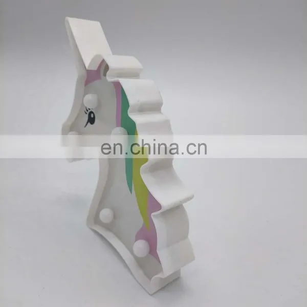 Bedroom Wall Decoration Colorful Unicorn Battery Operated Marquee LED Night Light photo-6