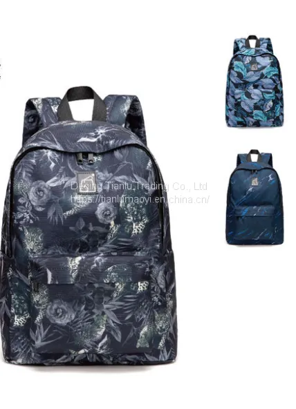 Large Capacity Multi-functional Backpack Fashion Printed Travel Bag Oxford Cloth Schoolbag Business Backpack