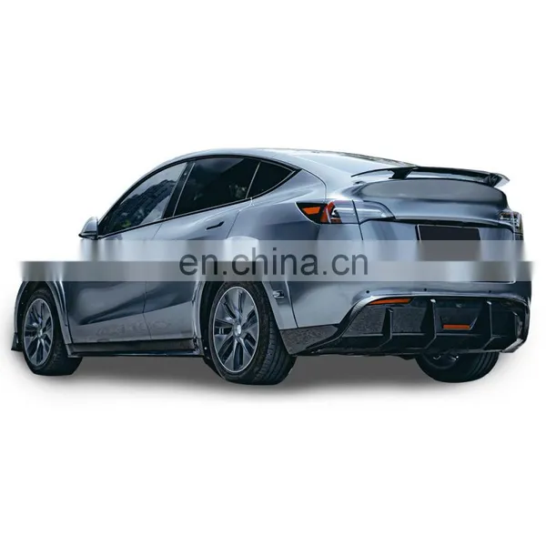 For Model Y Spoiler Carbon Fiber Rear Trunk Spoiler for Tesla Model Y no Need Drill Hole photo-4
