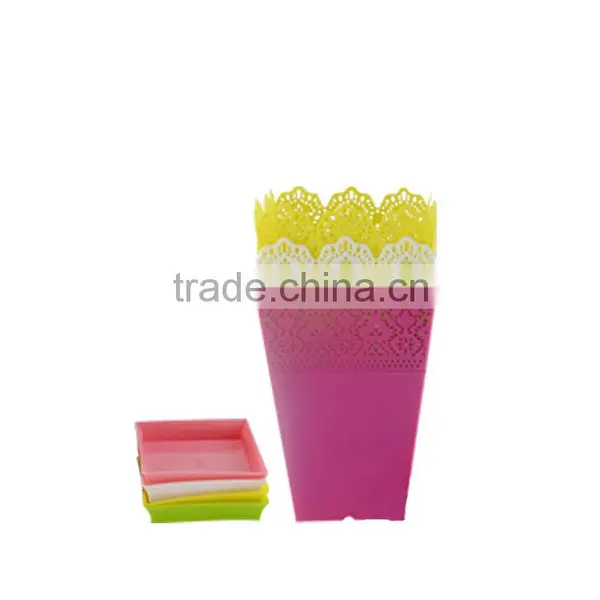 Crown Lace Flower Pot Plastic Planter photo-3