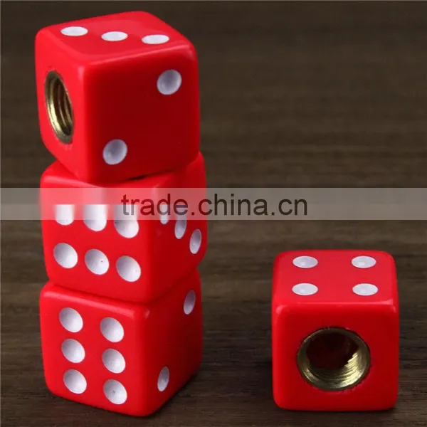4 Custom Red Dice Tire Wheel Stem Valve CAPS for Motorcycle Dirt Bike Bicycle Truck Hot Rod ATV photo-2