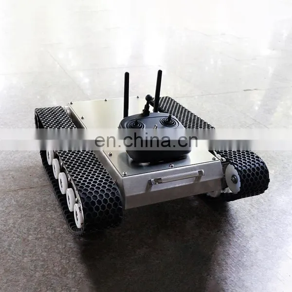 IP65 Waterproof Stainless Steel Small Size Portable Rubber Track Platform Remote Crawler Robot Chassis photo-5