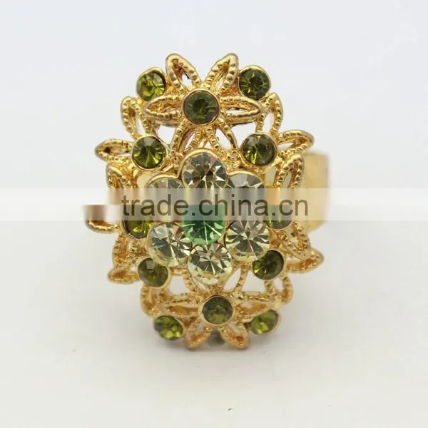 Gold Fashion Wedding Jewelry Rings With Diamond Made in Shenzhen photo-2