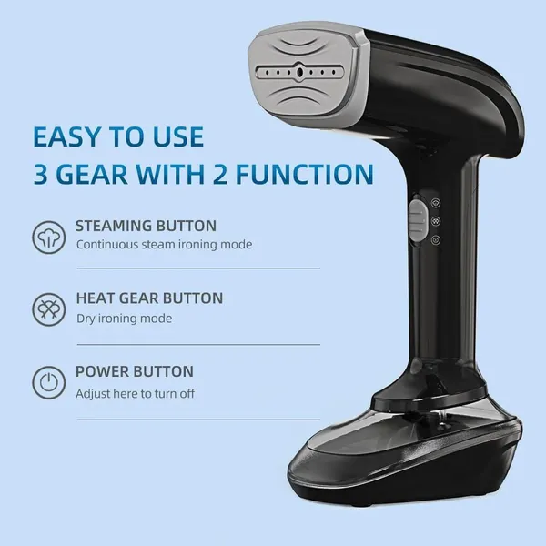 Steamer for Clothes Portable Handheld Ironing - Clothes Steamer With 240ML Large Water Tank, 1200W, 25s Fast Heat-up Ceramic Plate Garment Steam Wrinkle Remover for All Fabrics