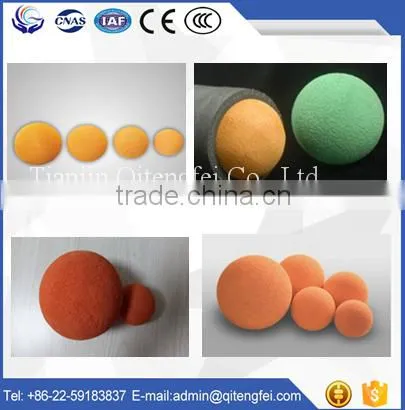 Concrete Pump Pipeline Orange Sponge Natural Sponge Foam Cleaning Ball photo-5