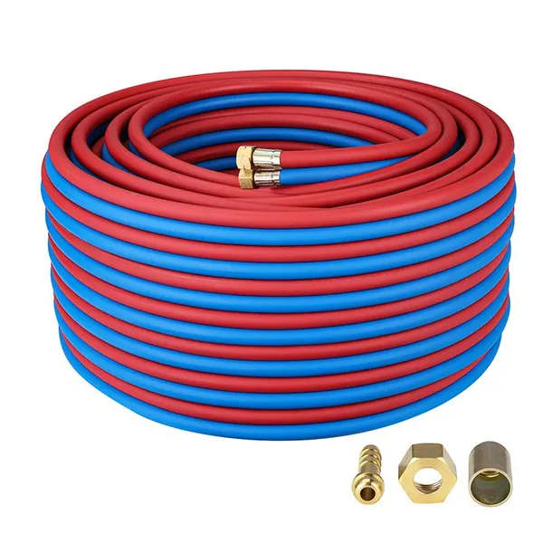 1/4" High Quality Efficient Fluid Transfer Air Compression PVC Dual Twin Welding Hose for Cutting Wear Resistant