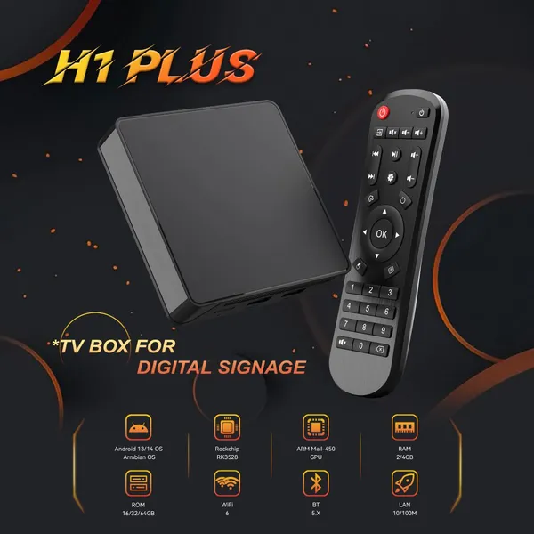 2026 Latest Ruogood Android 14 TV Box Fro Digital Signage Player With 2GB/4GB RAM 16G/32G ROM Dual WIFI And Bluetooth photo-2