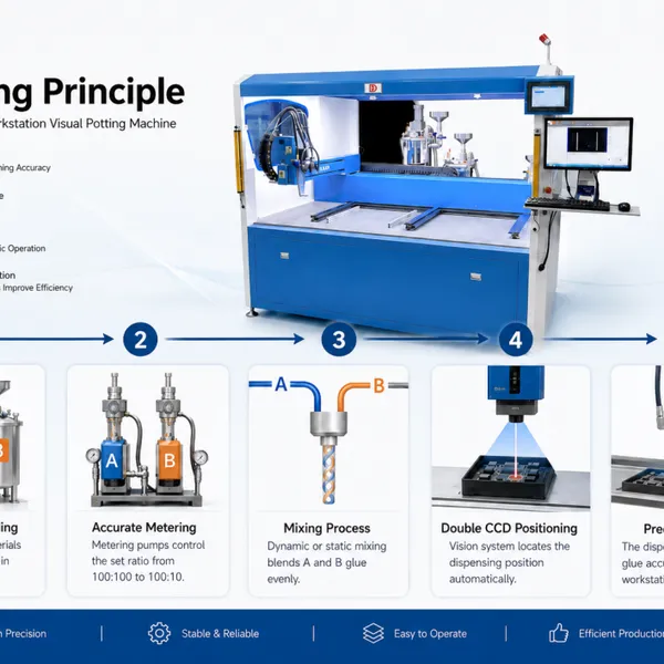 Daheng Pgv-501S CCD Visual Ab Two-Component Glue Potting and Dispensing Machine for Epoxy PU And Silicone photo-2
