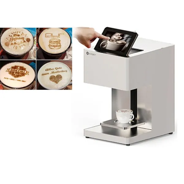 QD-YSP1 High Capacity 3D Coffee Printer Edible Ink Latte Art Printing Machine for Commercial Food and Beverage