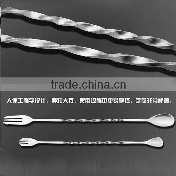 Popular 10 12 Inches 18/8 Stainless Steel Mixing Spoon With Fork photo-4