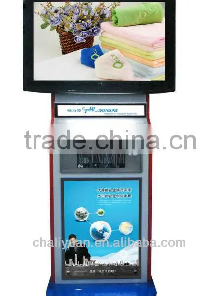 Internet Connected Advertising Phone Charging Kiosk, Advertising and Mobile Phone Charging Station