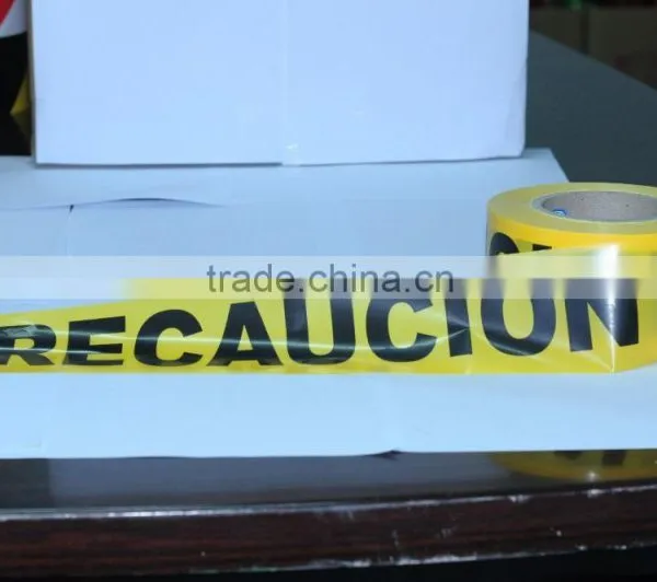 Caution Tape Yellow With Black Words PERCAUCION on the PE Film SGS and TUV Certification Caution Tape photo-3