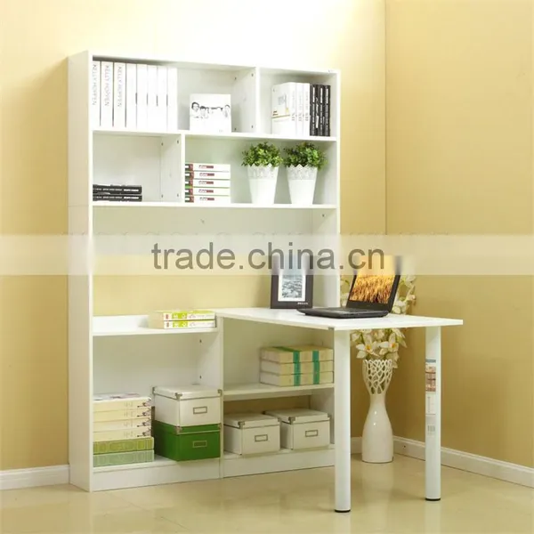 White Wood Study Room Chinese Style Bookcase/ Study Table/ Computer Desk (SZ-FCB396) photo-2