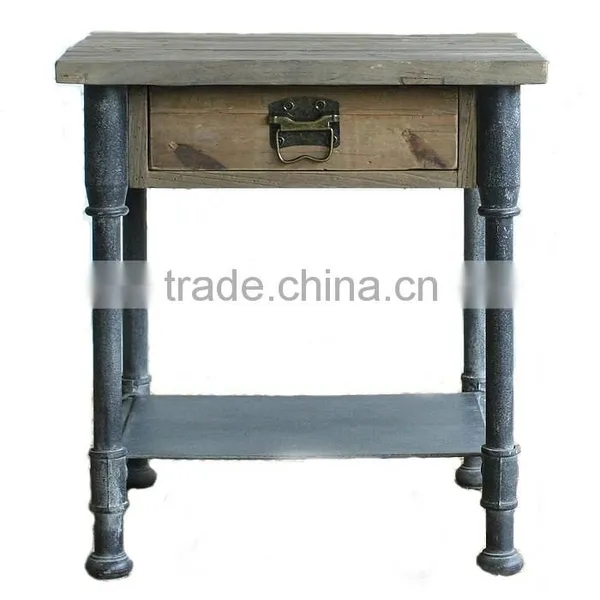 Hot Sale French Antique Furniture Wooden Shabby Chic Nightstand