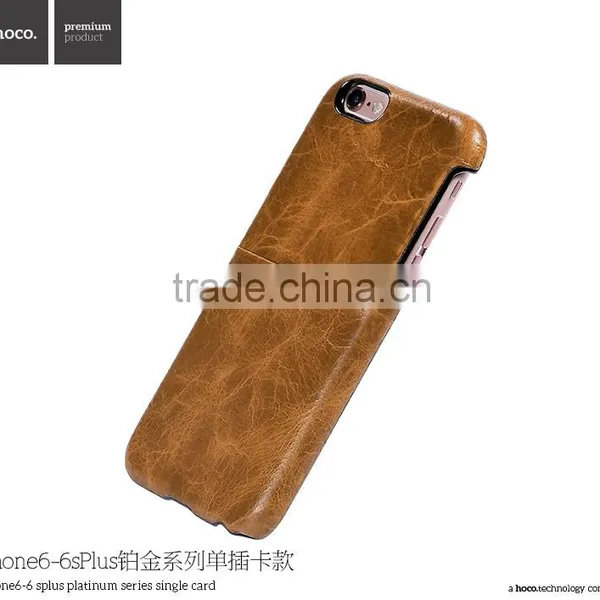 Card Holder PU Back Case for IPhone 6s Plus Original HOCO Platinum Series Card Slot Soft Leather Cover for IPhone 6Plus MT-5772 photo-4