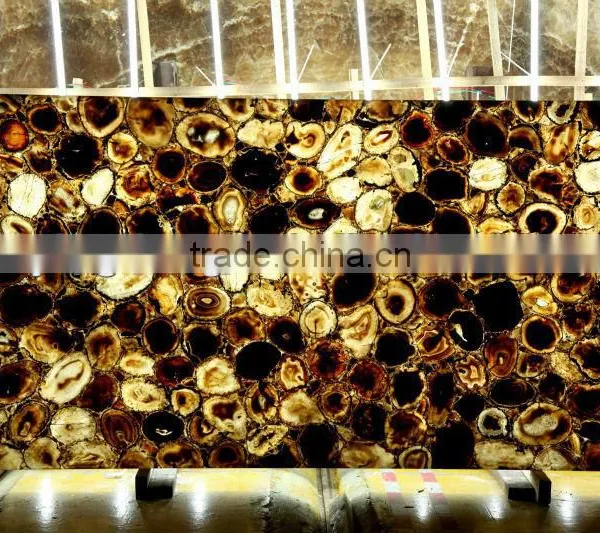 Brazilian Dyed Black Agate Slices Slab photo-5