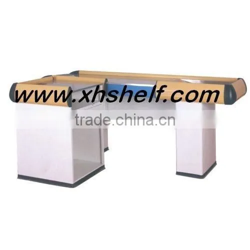 Professional Customzied Supermarket Stainless Checkout Counter With Conveyor Belt photo-5