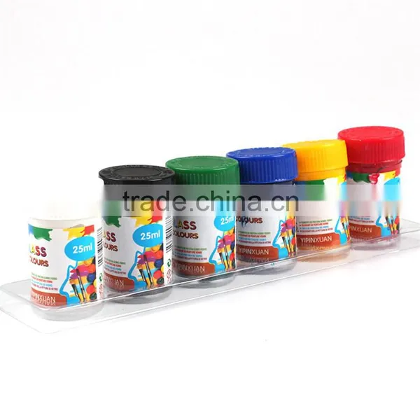 Free Smaple 25ml 6Pcs High Quality Washable Non-toxic Glass Paint photo-2