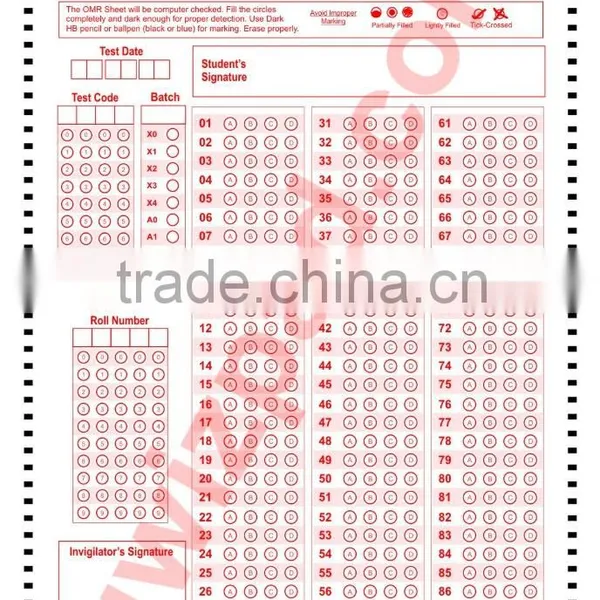 OMR Marksheet