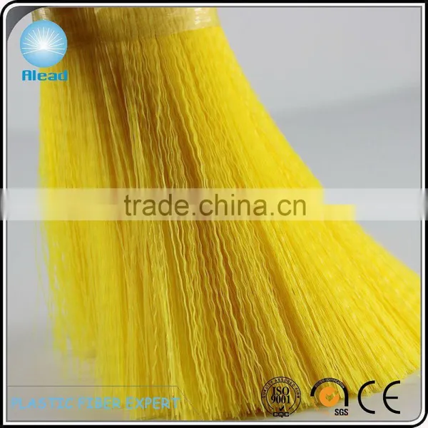Shiny Yellow Crimped PP Synthetic Bristle for Clothes Washing Brush or Shoe Brush photo-5