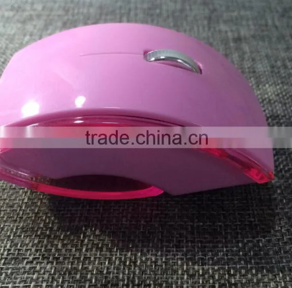 Computer 2.4G Wireless Folding Arc Crystal Gift Mouse photo-2