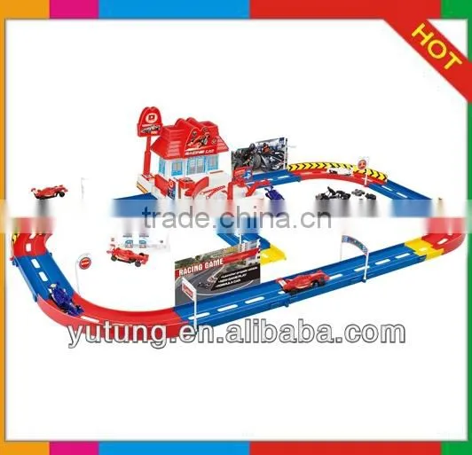 Free Wheel Racing Car Game/car Toys/sliding Racing Car Toys ( Included 4pcs Racing Car&4 Color Assorted,red&blue&white&yellow) photo-2