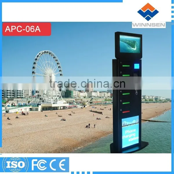 6 Lokcers Cheap Fast Charge Wifi Universal Cell Phone Charging Tower/ Battery Emergency Mobile Phone Charger APC-06A photo-2