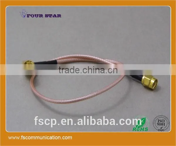 RG316 Cable Assembly With SMA RP-Female Bulkhead Right Angle to SMA RP-Male Connector photo-3