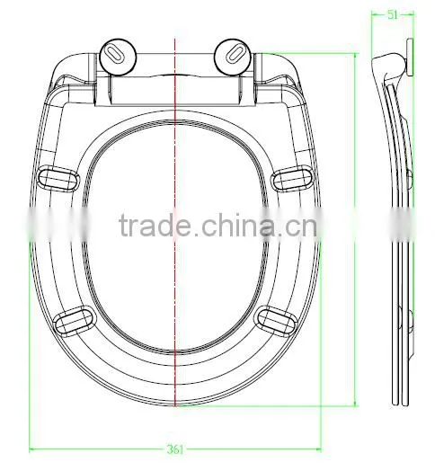 LED Light Duroplast Toilet Seat With Take off Hinge photo-3