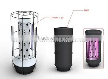 2016 IAGR45-1 Grow Tower Garden With LED and Cover for Greenhouse/indoor/garden Decoration