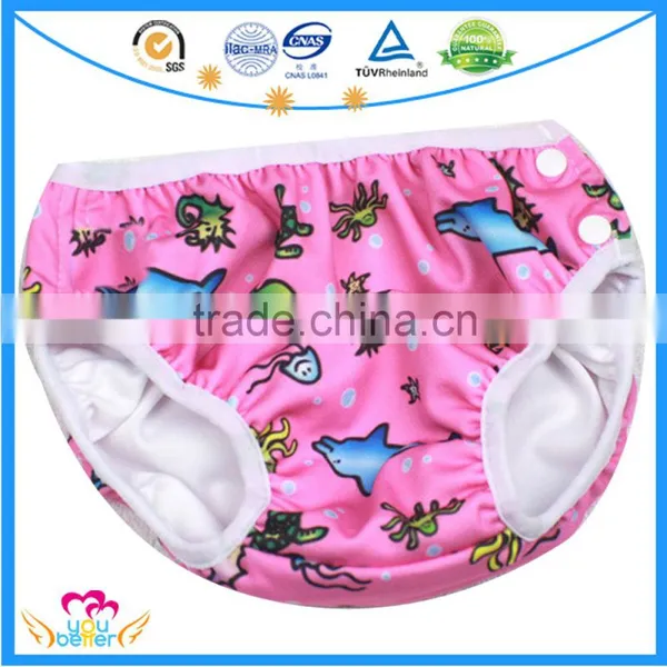New Carton Print Baby Infant Swimming Nappy Diapers Leak-proof Baby Swim Diapers