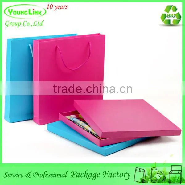 High-end Decent Candy Color Gift Scarf Packaging Box With String photo-3